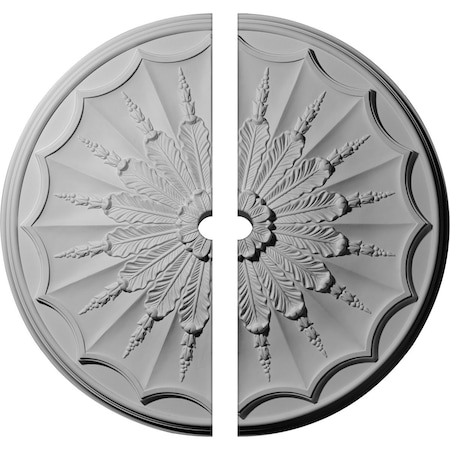 Ekena Millwork Artis Ceiling Medallion, Two Piece (Fits Canopies up to 2"), 27 1/8"OD x 2"ID x 2 5/8"P CM27AR2-02000